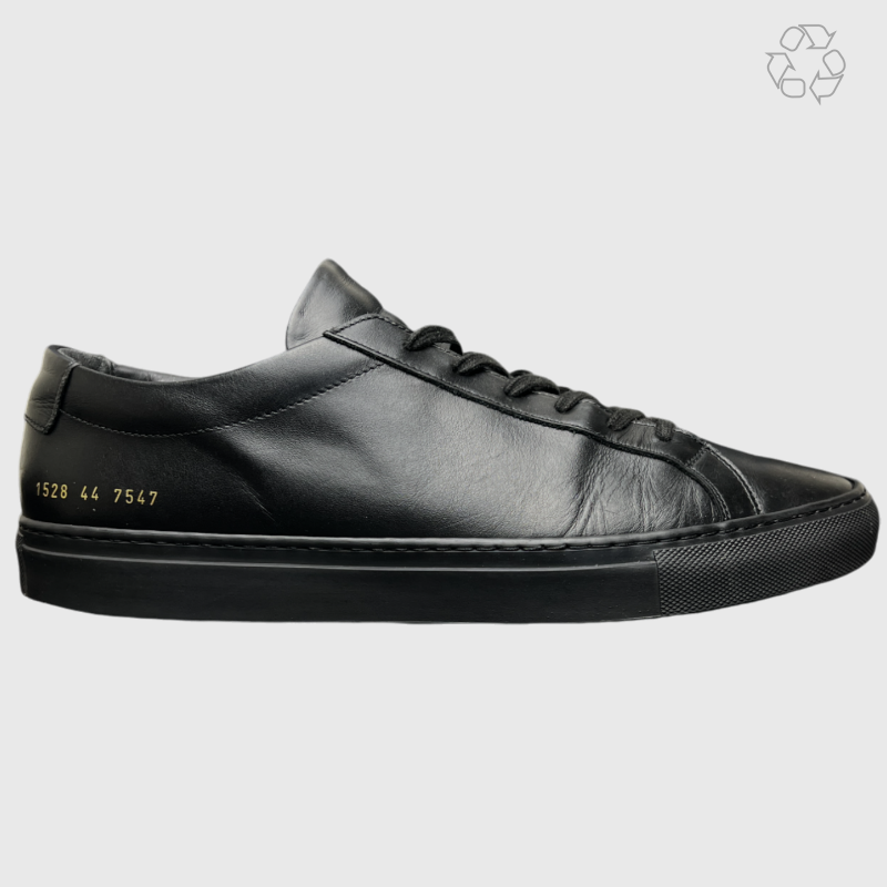 Common Projects Original Achilles Leather Low-Top Sneakers 'Black' Size 11 Pre-Owned