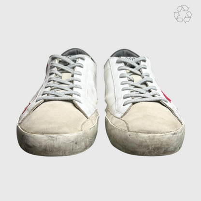 Golden Goose Superstar 'White Red Flag' Size 12 Pre-Owned
