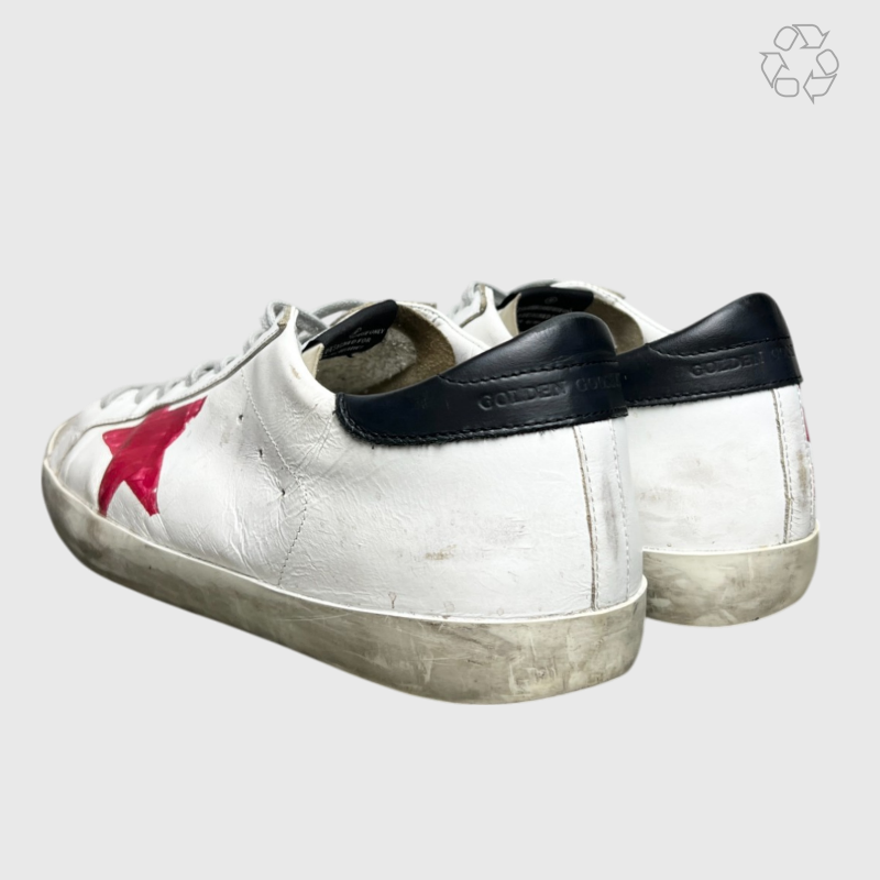 Golden Goose Superstar 'White Red Flag' Size 12 Pre-Owned
