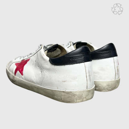 Golden Goose Superstar 'White Red Flag' Size 12 Pre-Owned