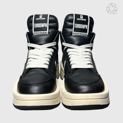 Rick Owens x Converse DRKSHDW TURBOWPN Mid 'Black Cloud Cream' Size 6 Pre-Owned