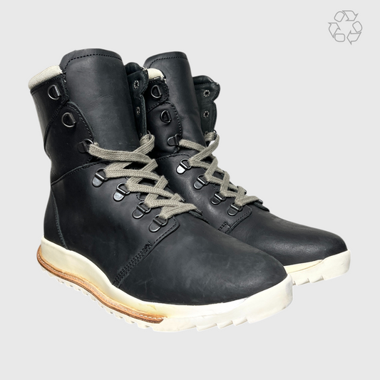 Rick Owens x Hood Lace-Up Dirt Grafton Boot 'Black' 161002 Size 8 Pre-Owned