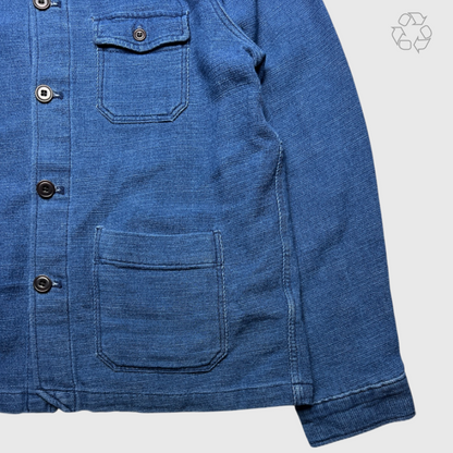 Peter Millar Indigo Denim Blue Chore Coat Jacket Size L Pre-Owned