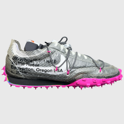 Off-White x Nike Wmns Waffle Racer 'Fuchsia' FW19 Men Size 13 Brand New