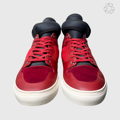 Balenciaga Neoprene High Top Sneaker Black/Red  391216 WAW81 6455 Size 9 Pre-Owned