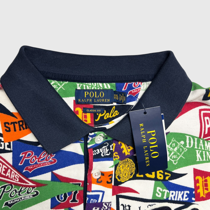 Polo Ralph Lauren Stadium Bears Pennant Flag Baseball Classic Shirt 'Art Deco' 71074305 Size 2XL Brand New