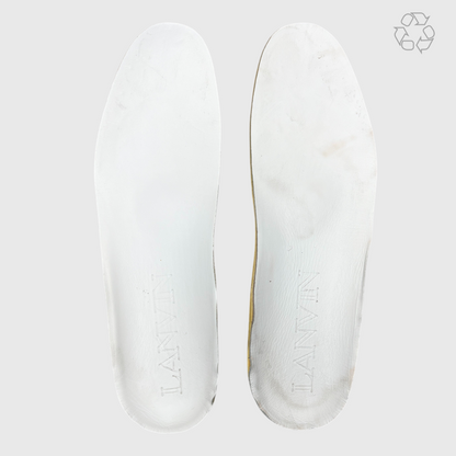 Lanvin Clay Low Top Sneakers 'White/Yellow' Size 10 Pre-Owned