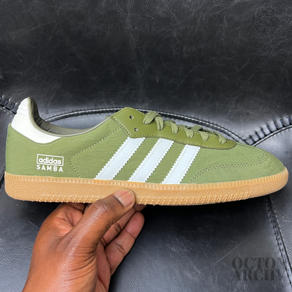 Adidas Samba OG 'Reflective Nylon Pack - Focus Olive' FW23 Size 10 Pre-Owned