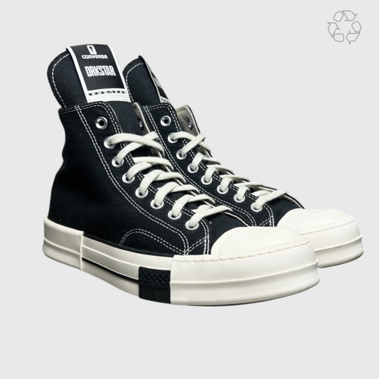 Rick Owens x Converse DRKSHDW Darkstar Chuck 70 High Black' Size 8.5 Pre-owned