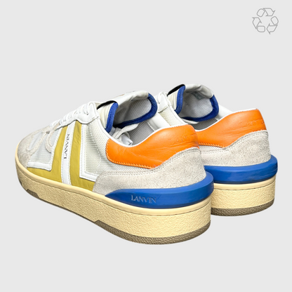 Lanvin Clay Low Top Sneakers 'White/Yellow' Size 10 Pre-Owned