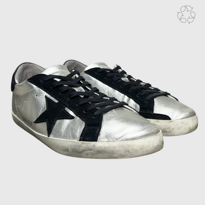 Golden Goose Superstar Classic 'Silver/Black' Size 11 Pre-Owned