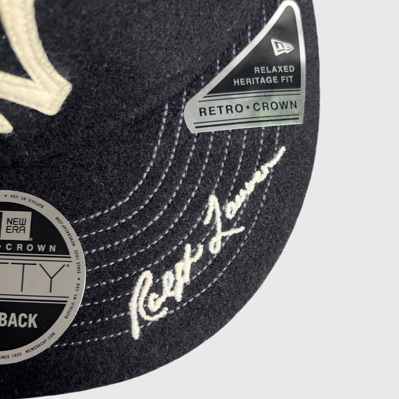 Polo Ralph Lauren x New Era Retro 9FIFTY NY Yankees Wool Strapback Cap 'Black' Brand New