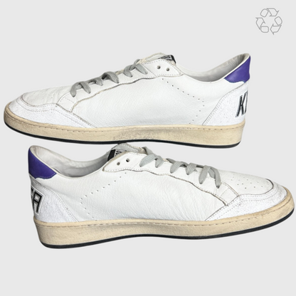 Golden Goose Ball Star White Purple Yellow Star Size 11 Pre-Owned