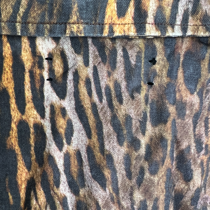 Amiri Distressed Leopard Printed  Flannel Shirt Brand New
