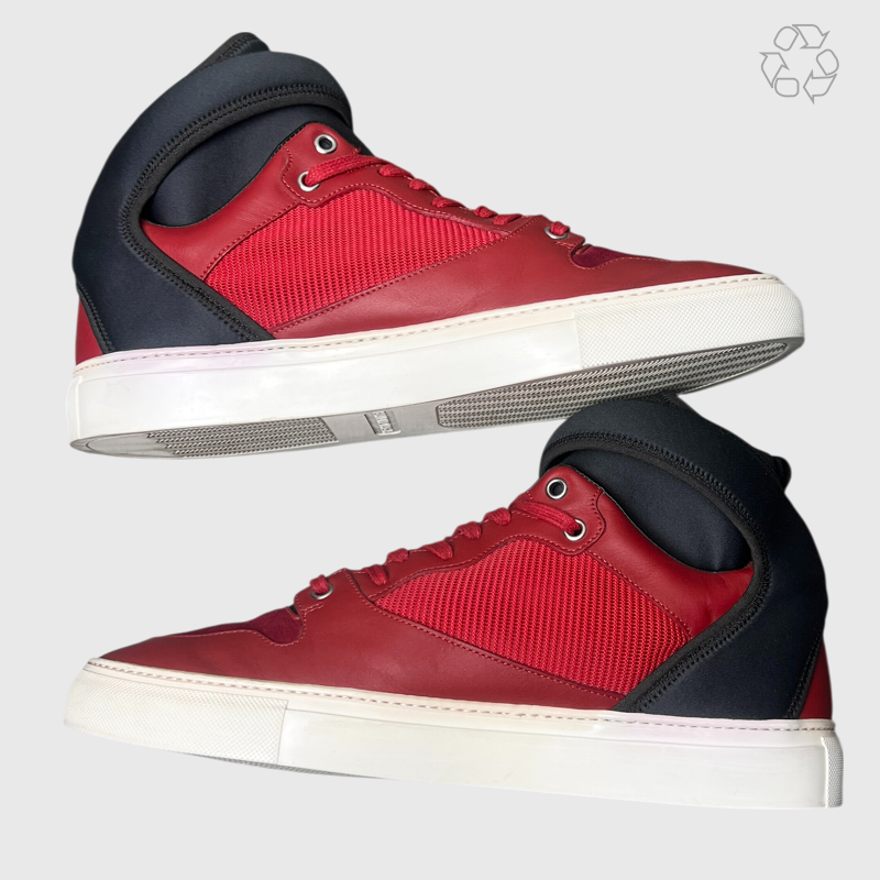Balenciaga Neoprene High Top Sneaker Black/Red  391216 WAW81 6455 Size 9 Pre-Owned