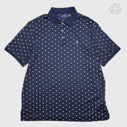 Polo Ralph Lauren Classic-Fit Soft-Touch Dot Print Polo 'Navy'  Size XL Pre-Owned