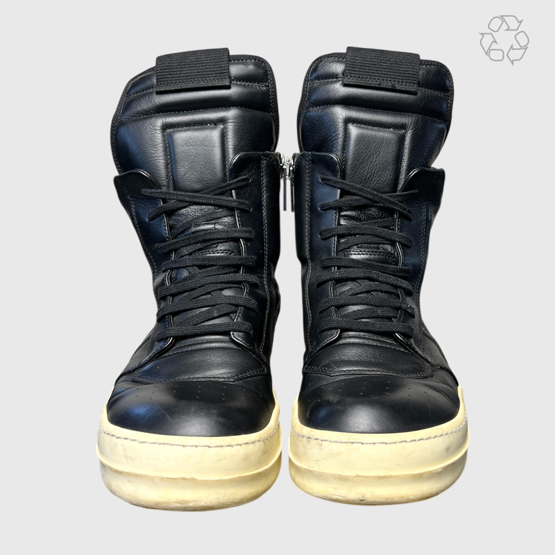Vintage Rick Owens Geobasket Black/Milk Women Size 9 Pre-Owned