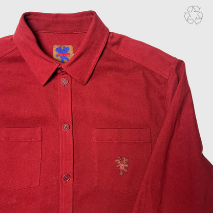 Heaven by Marc Jacobs Oversize Work Shirt 'Cranberry Red' Size XL Pre-Owned