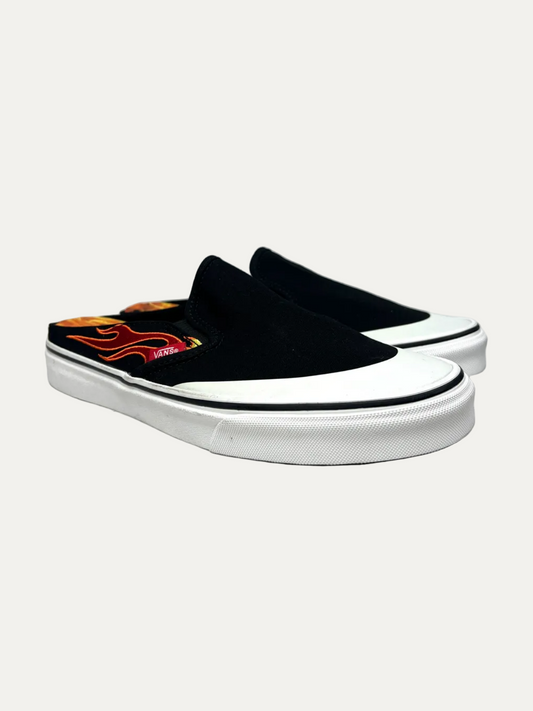 A$AP Worldwide x Pacsun x Vans Classic Slip-On Mule 'Black White Flame' New