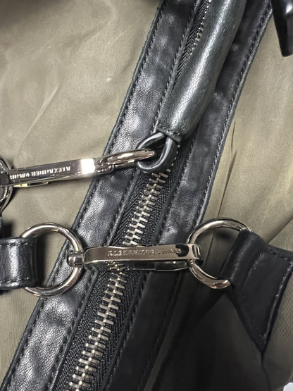 Alexander Wang Women's Mini Marti Nylon/Leather Backpack 'Military Green' Pre-Owned