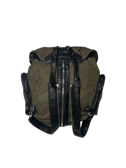 Alexander Wang Women's Mini Marti Nylon/Leather Backpack 'Military Green' Pre-Owned