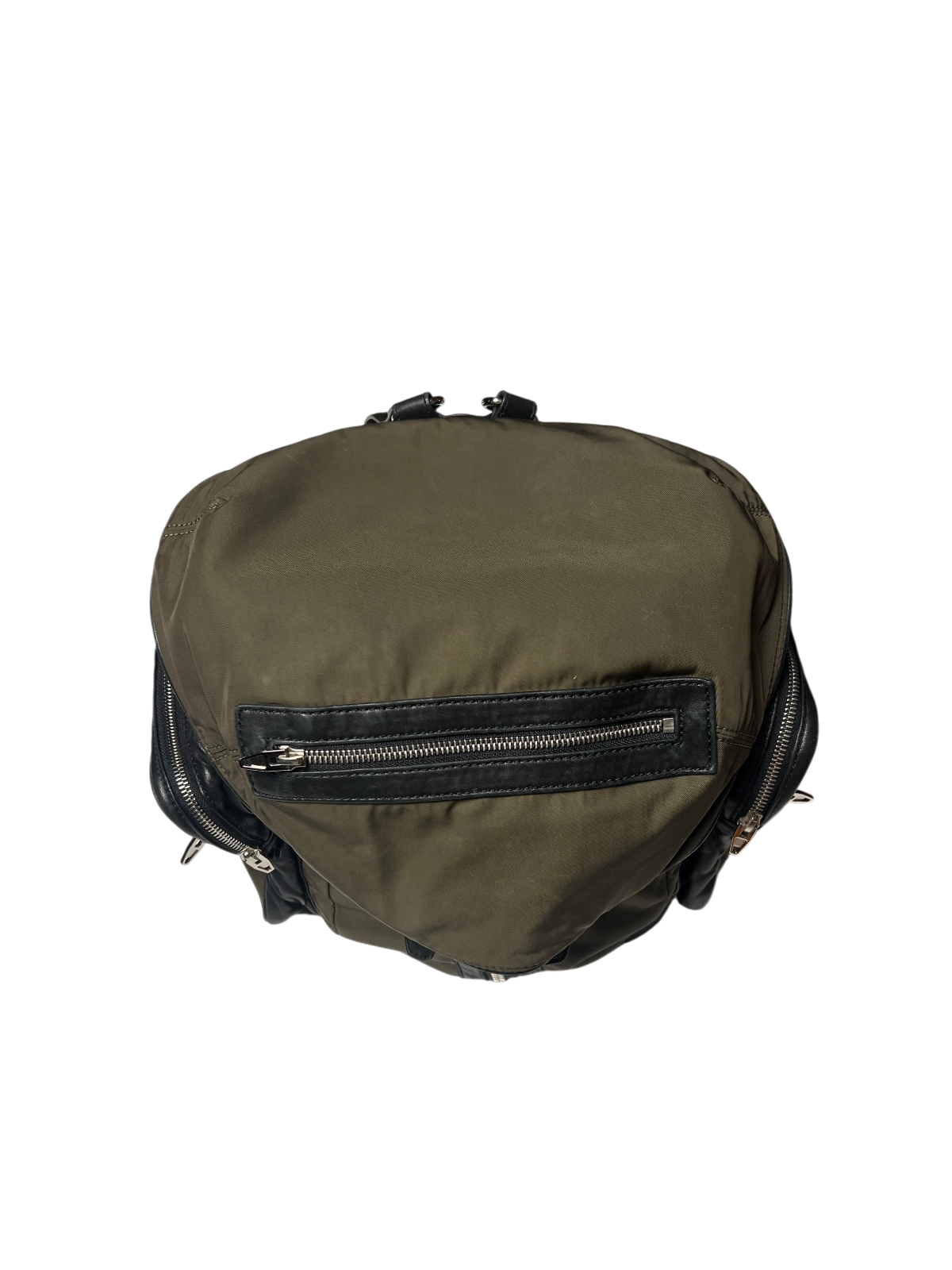 Alexander Wang Women's Mini Marti Nylon/Leather Backpack 'Military Green' Pre-Owned