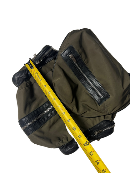 Alexander Wang Women's Mini Marti Nylon/Leather Backpack 'Military Green' Pre-Owned