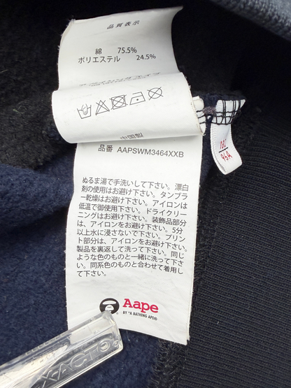 Aape By A Bathing Ape Colorblock Hoodie 'Multicolor' Size L Pre-Owned