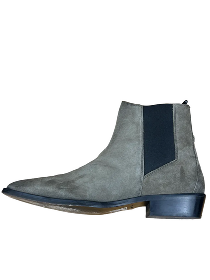 All Saints Markus Suede Chelsea Boots 'Taupe' Size 12 Pre-Owned
