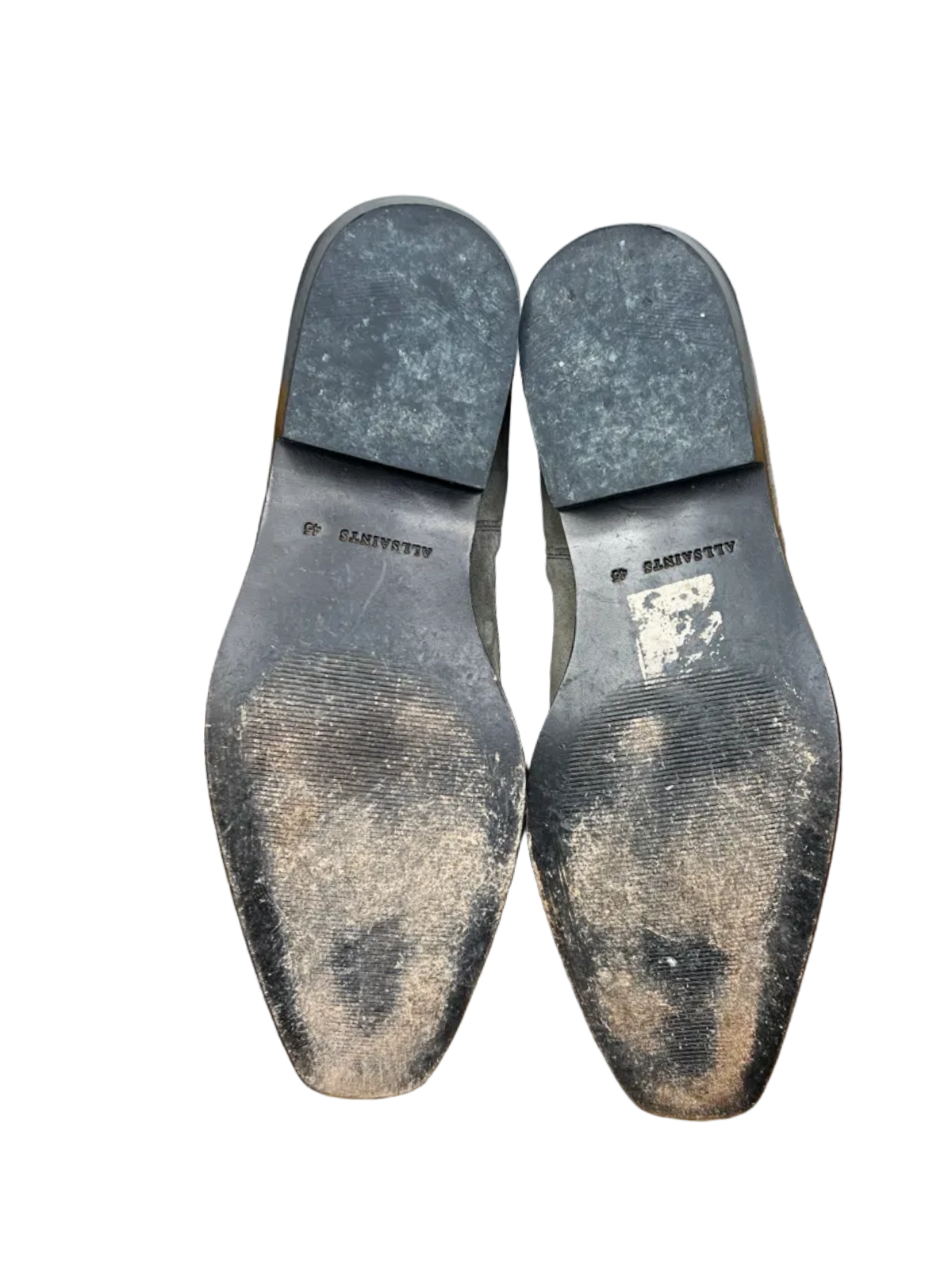 All Saints Markus Suede Chelsea Boots 'Taupe' Size 12 Pre-Owned