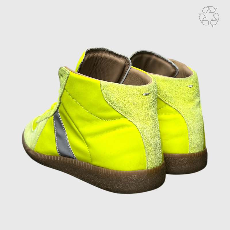 Maison Margiela Replica High Gat Sneakers 'Neon Yellow' Size 12 Pre-owned