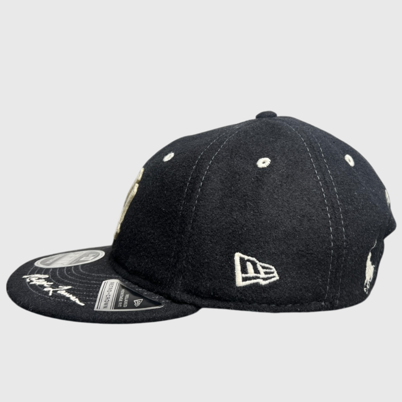 Polo Ralph Lauren x New Era Retro 9FIFTY NY Yankees Wool Strapback Cap 'Black' Brand New