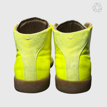 Maison Margiela Replica High Gat Sneakers 'Neon Yellow' Size 12 Pre-owned