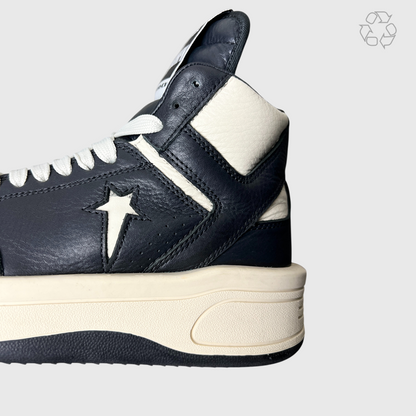 Rick Owens x Converse DRKSHDW TURBOWPN Mid 'Black Cloud Cream' Size 6 Pre-Owned