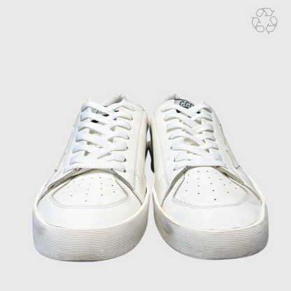 Golden Goose Stardan Limited Edition White Leather White Star G35MS959B8 Size 11 Pre-Owned