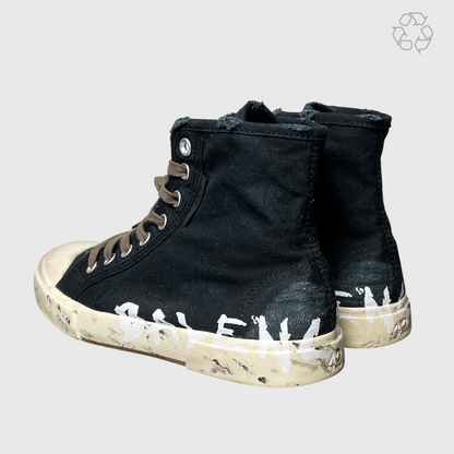 Balenciaga Paris High Sneakers 'Graffiti Black' Size 9 Pre-owned