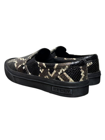 Bally Leory Python Print Leather Slip-On Sneaker 'Multicolor/Black' Size 9.5 US Pre-Owned