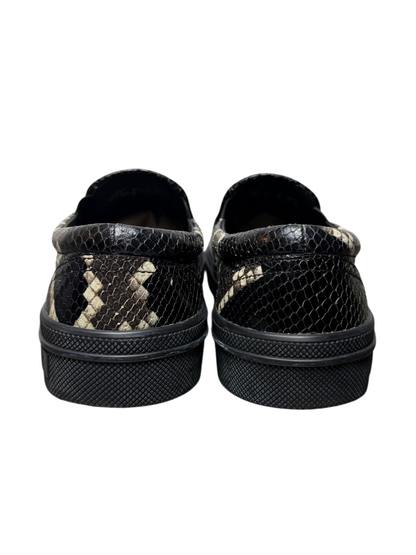 Bally Leory Python Print Leather Slip-On Sneaker 'Multicolor/Black' Size 9.5 US Pre-Owned