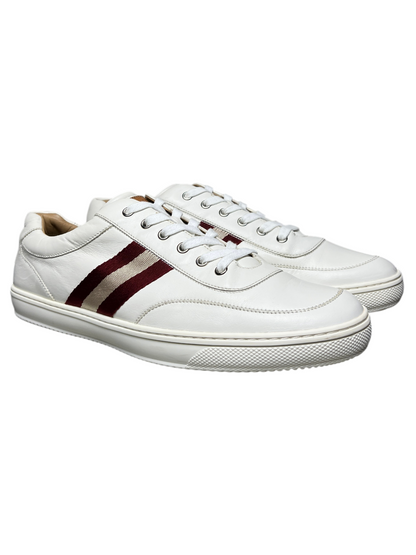 Bally Classic Oriano Leather Sneakers 'White' Size 12 US Pre-Owned