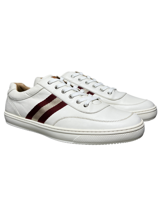 Bally Classic Oriano Leather Sneakers 'White' Size 12 US Pre-Owned