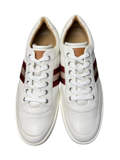 Bally Classic Oriano Leather Sneakers 'White' Size 12 US Pre-Owned
