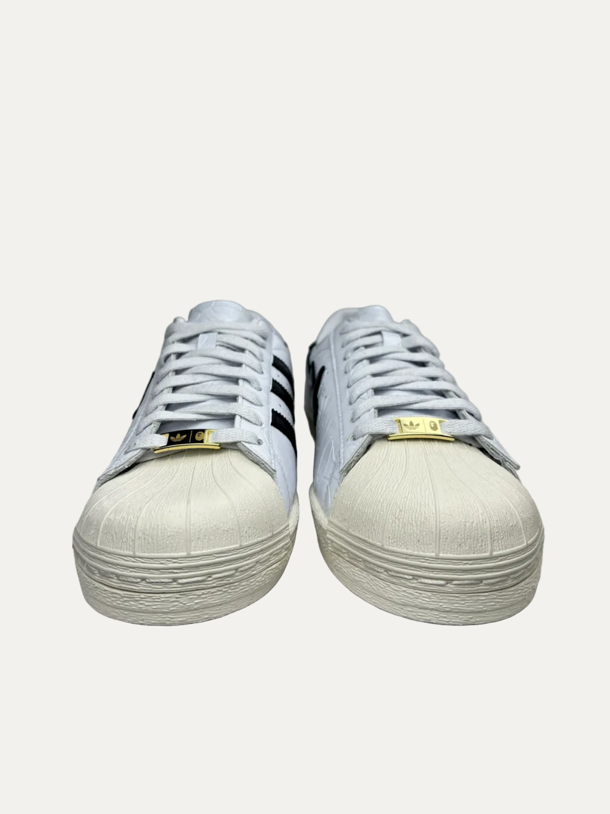 BAPE x adidas Superstar Vintage 'White Black' Size 10.5 Pre-Owned