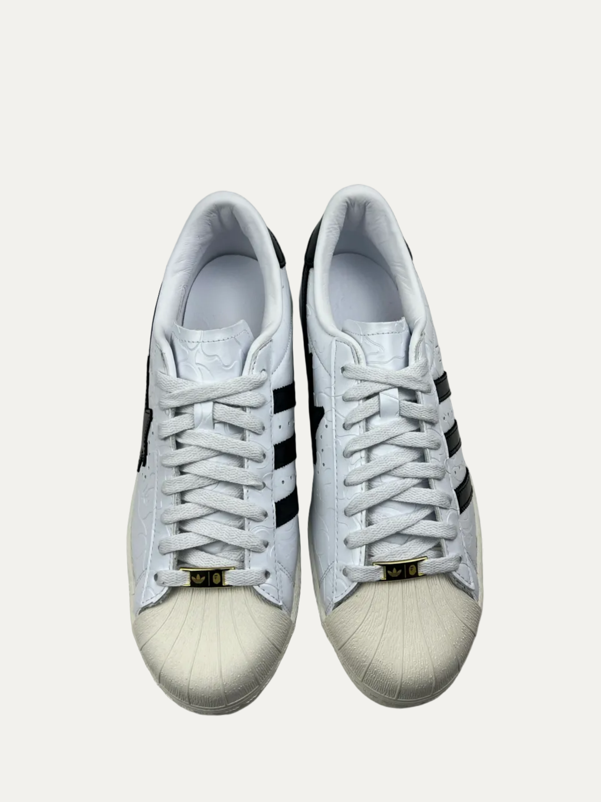 BAPE x adidas Superstar Vintage 'White Black' Size 10.5 Pre-Owned