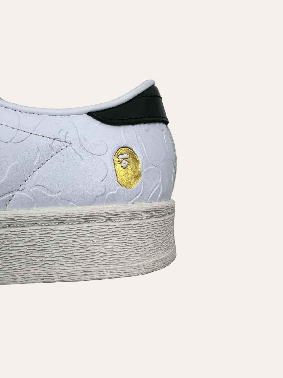 BAPE x adidas Superstar Vintage 'White Black' Size 10.5 Pre-Owned