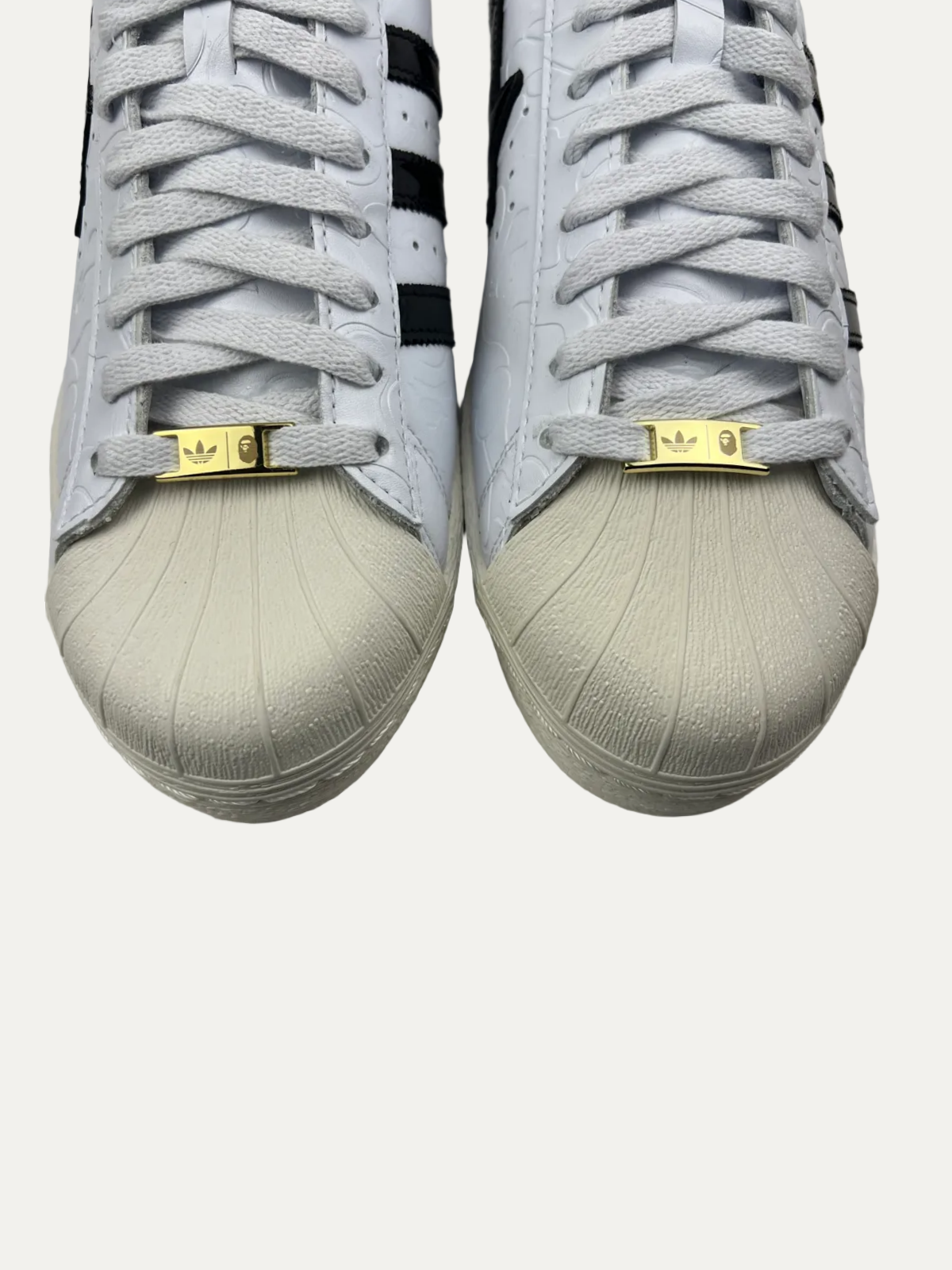BAPE x adidas Superstar Vintage 'White Black' Size 10.5 Pre-Owned