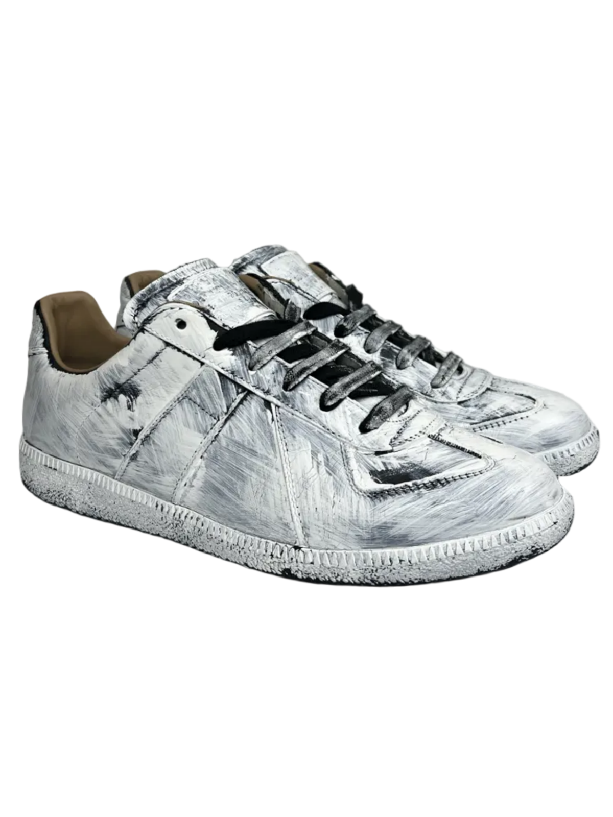 Maison Margiela Replica Gat Low Top Sneaker 'Bianchetto' Size 9 Pre-Owned
