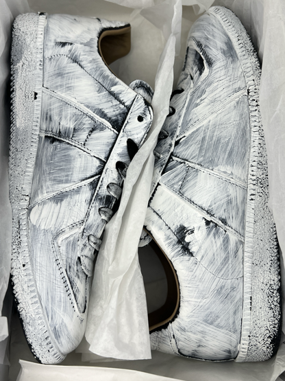 Maison Margiela Replica Gat Low Top Sneaker 'Bianchetto' Size 9 Pre-Owned