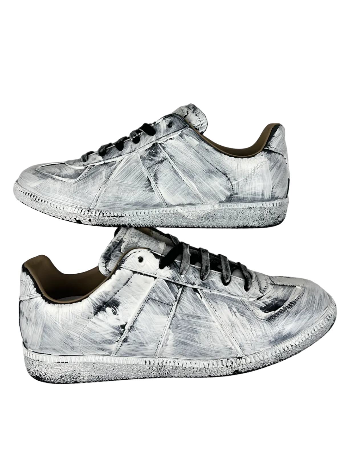 Maison Margiela Replica Gat Low Top Sneaker 'Bianchetto' Size 9 Pre-Owned