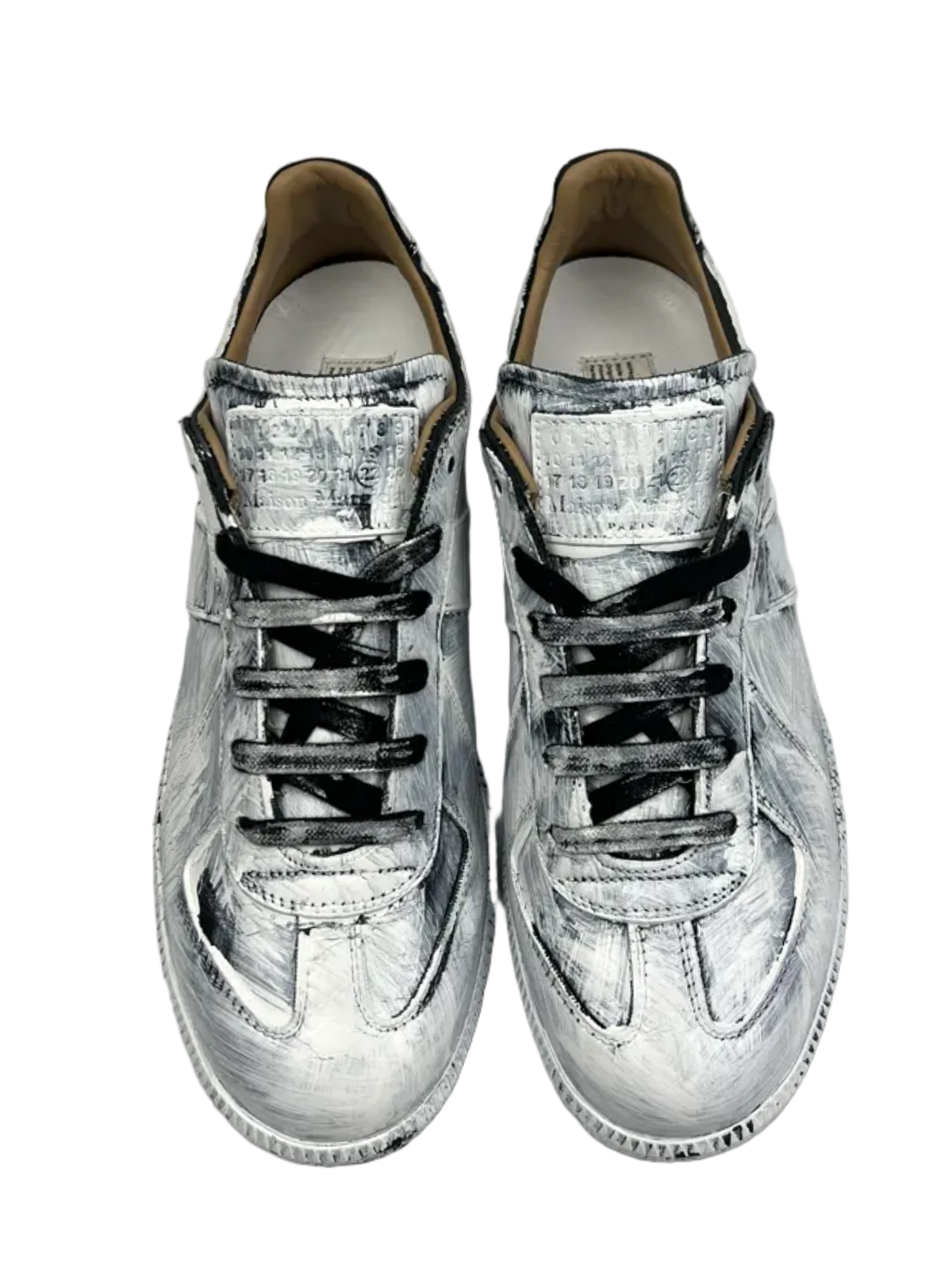 Maison Margiela Replica Gat Low Top Sneaker 'Bianchetto' Size 9 Pre-Owned