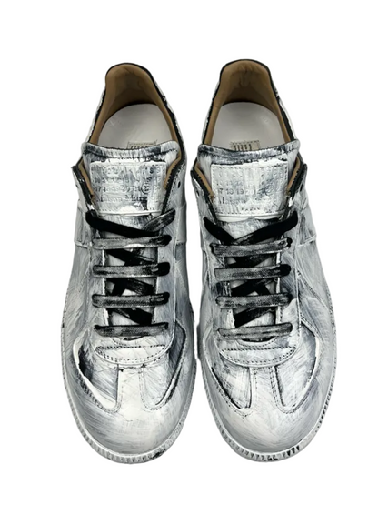 Maison Margiela Replica Gat Low Top Sneaker 'Bianchetto' Size 9 Pre-Owned